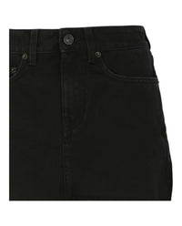 Balenciaga Balenciaga Womens Raw-Cut Denim Mini Skirt
