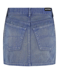 Balenciaga Balenciaga Womens Low-Rise Denim Mini Skirt