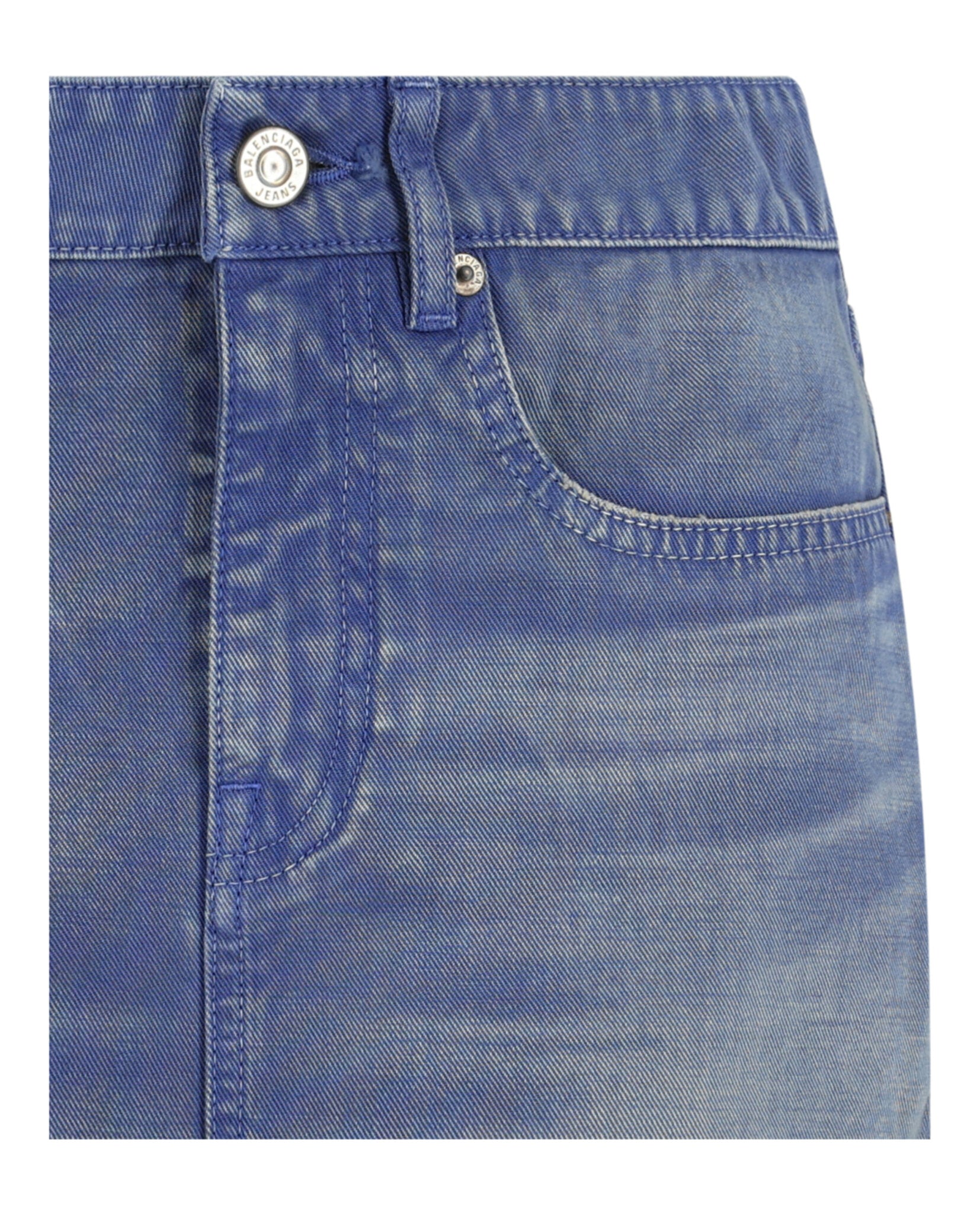 Balenciaga Balenciaga Womens Low-Rise Denim Mini Skirt