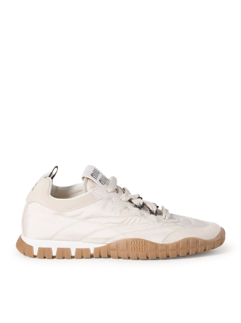 Miu Miu Women Tyre Sneakers In Technical Fabric And Suede
