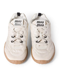 Miu Miu Women Tyre Sneakers In Technical Fabric And Suede