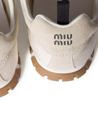 Miu Miu Women Tyre Sneakers In Technical Fabric And Suede