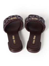 Miu Miu Miu Miu Women Nappa Matelassé Sandals