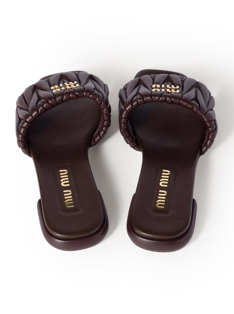Miu Miu Miu Miu Women Nappa Matelassé Sandals