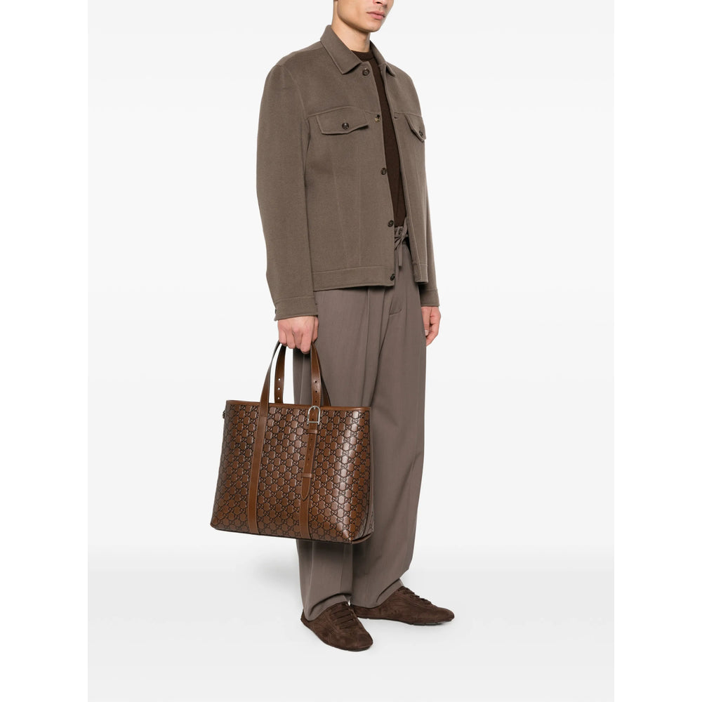 Gucci Brown Tote Bags Men