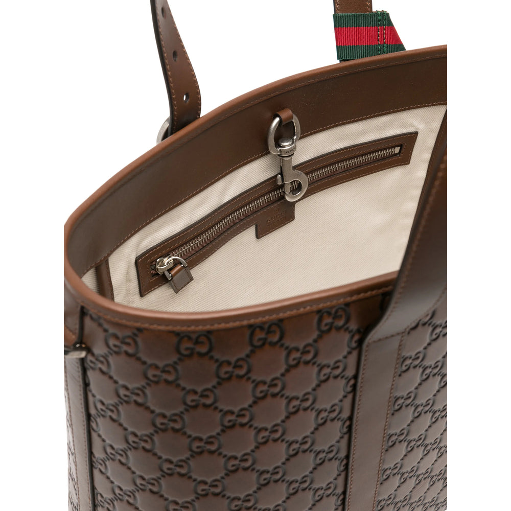Gucci Brown Tote Bags Men