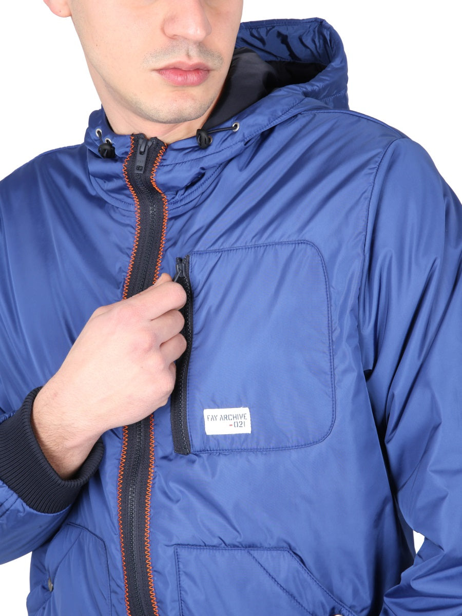 Fay Men Bomber Jacket With Logo