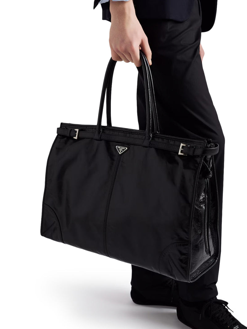 Prada Prada Men Prada Bonnie Leather Shopping Bag