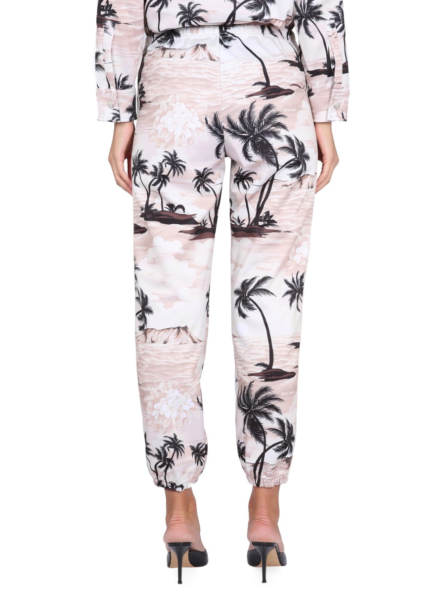 Palm Angels Women Island Print Pants
