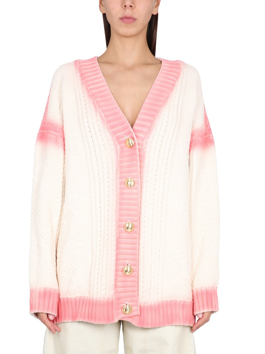 Palm Angels Women Patent Leather Effect Palm Cardigan