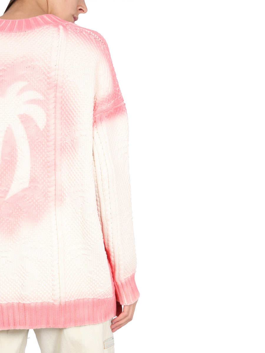 Palm Angels Women Patent Leather Effect Palm Cardigan