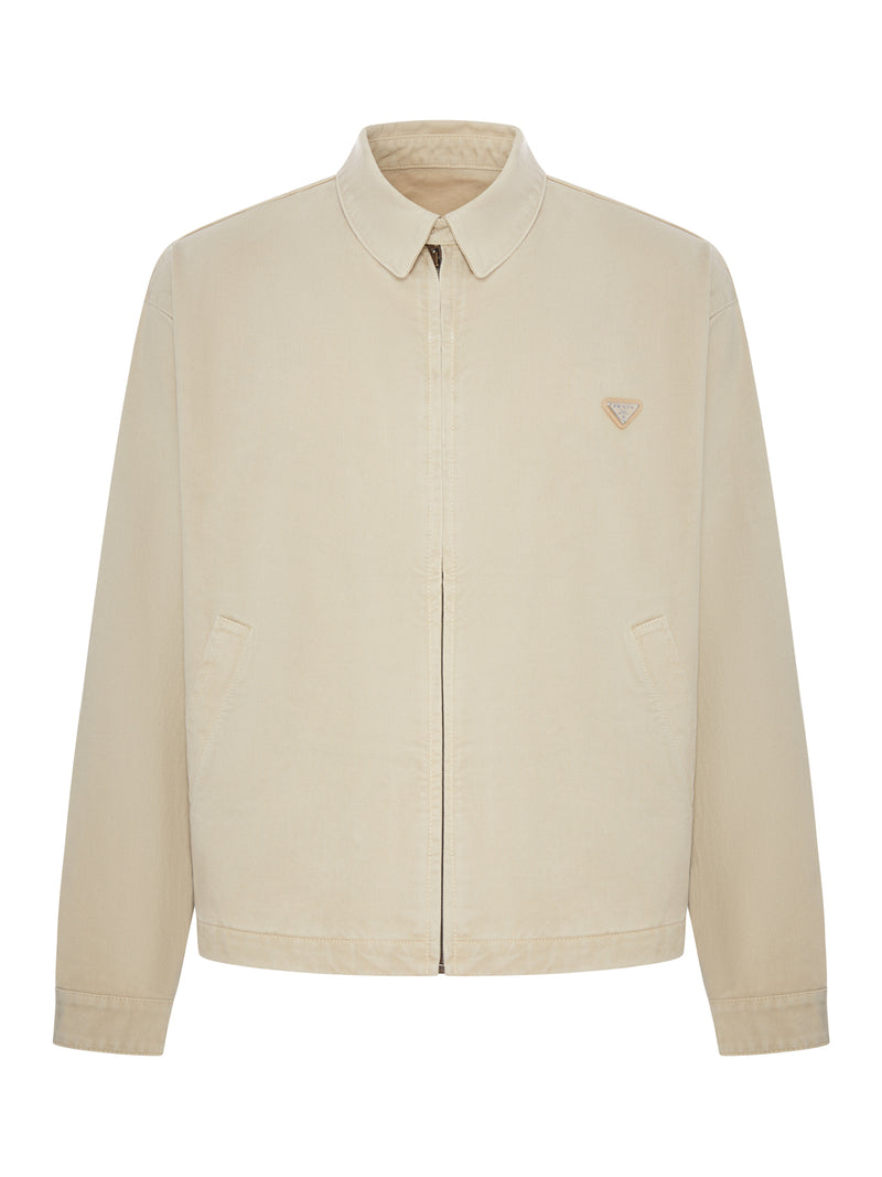 Prada Men Cotton Blouson With Logo