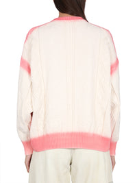 Palm Angels Women Patent Leather Effect Palm Sweater