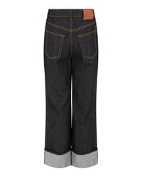 Alexander McQueen Alexander McQueen Womens Contrast Stitching Denim Pants