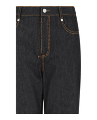 Alexander McQueen Alexander McQueen Womens Contrast Stitching Denim Pants
