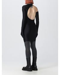 Balenciaga OneShoulder Mini Dress Fitted Women Black Dresses