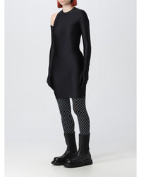 Balenciaga OneShoulder Mini Dress Fitted Women Black Dresses