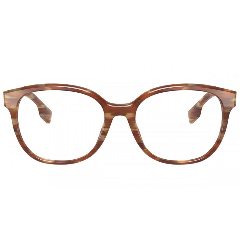 Burberry Eyeglasses Square Full Rim, Spotted Brown Frame and Clear Demo Lenses Lens BE23323915