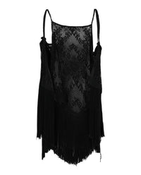 Balenciaga Womens Scarf Fringe Top In Lace