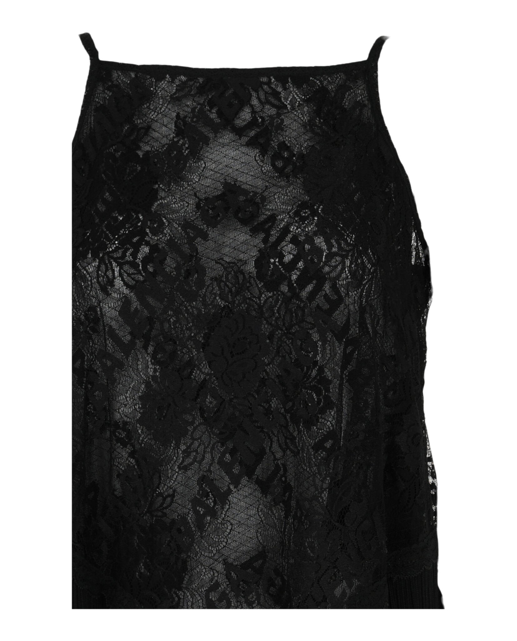 Balenciaga Womens Scarf Fringe Top In Lace
