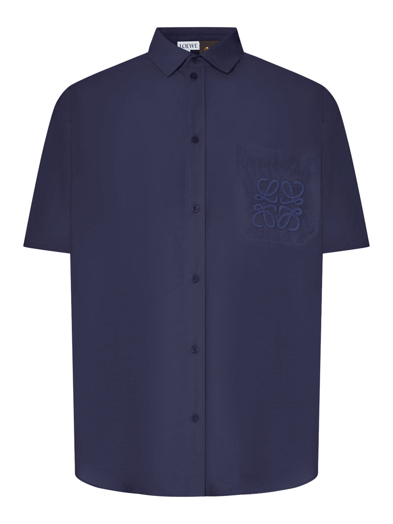 Loewe X Paula`s Ibiza Loewe X Paula`S Ibiza Men Short-Sleeved Textured Poplin Shirt