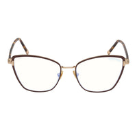 Tom Ford Eyeglasses Square Full Rim, Black Enamel Frame and Clear Demo Lenses Lens FT5740-B001