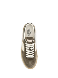 VALENTINO GARAVANI Valentino Garavani Men Low Top Upvillage Sneakers In Suede Split Leather And Nappa Calfskin