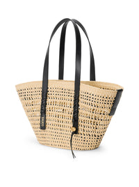Loewe X Paula`S Ibiza Women Medium Braid Basket Bag In Iraca Palm And Calfskin