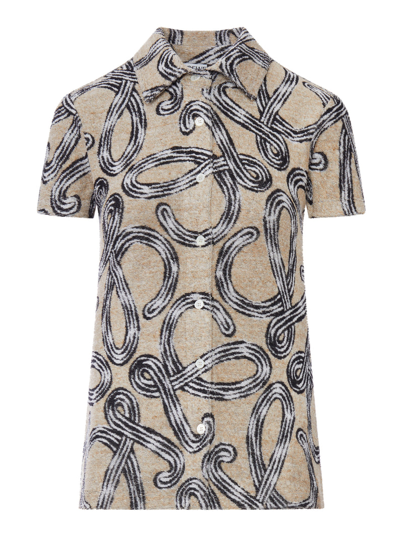 Loewe X Paula`S Ibiza Women Terry Cloth Shirt With All-Over Anagram Jacquard