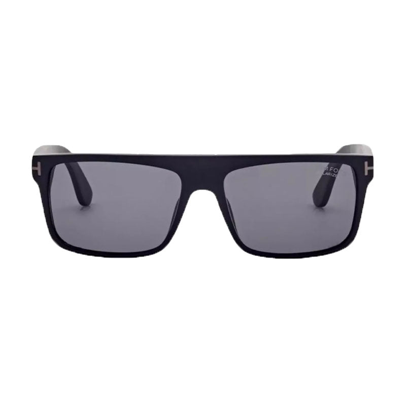 Tom Ford Tom Ford Sunglasses Square Full Rim, Matte Black Frame and Smoke Polarized Lens FT0999-N02D