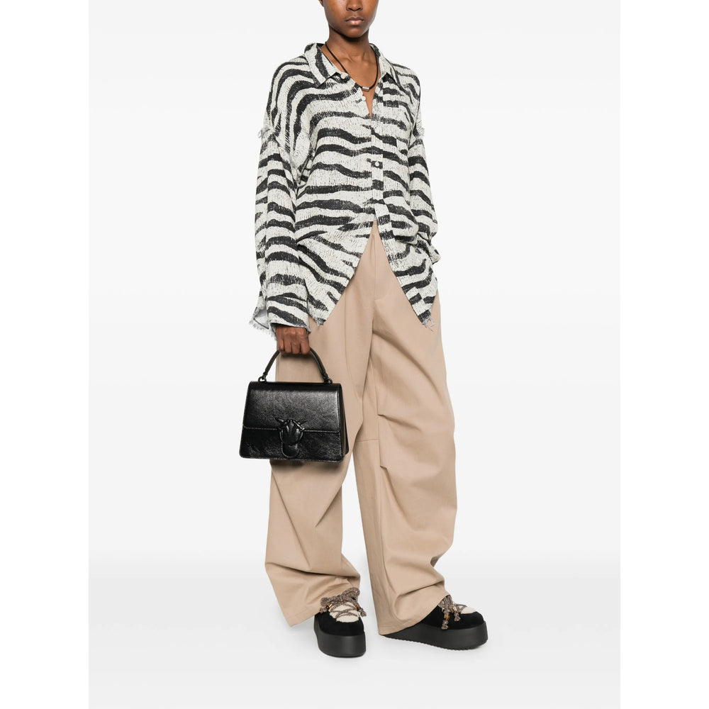 Pinko Black Tote Bags Women