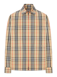 Burberry Burberry Men Check Cotton And Linen Overshirt
