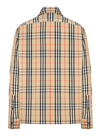Burberry Burberry Men Check Cotton And Linen Overshirt