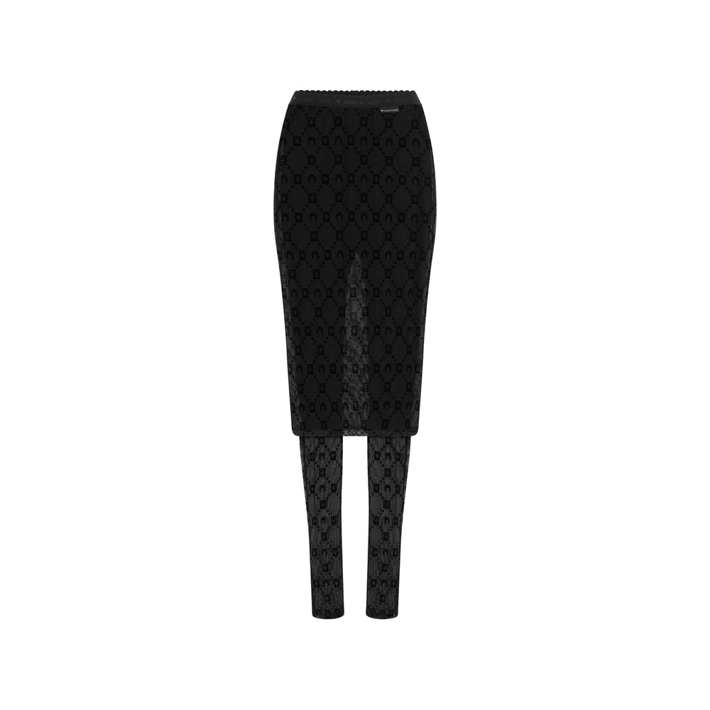 Marine Serre Marine Serre Black Trousers - Slim-Fit Trousers Women