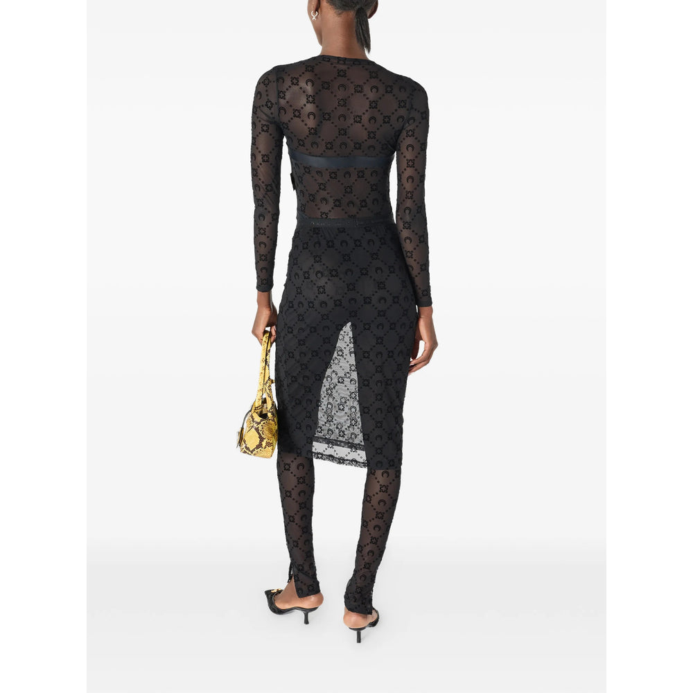Marine Serre Marine Serre Black Trousers - Slim-Fit Trousers Women