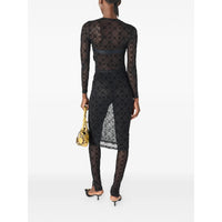 Marine Serre Marine Serre Black Trousers - Slim-Fit Trousers Women