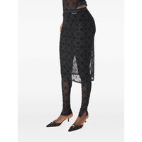 Marine Serre Marine Serre Black Trousers - Slim-Fit Trousers Women