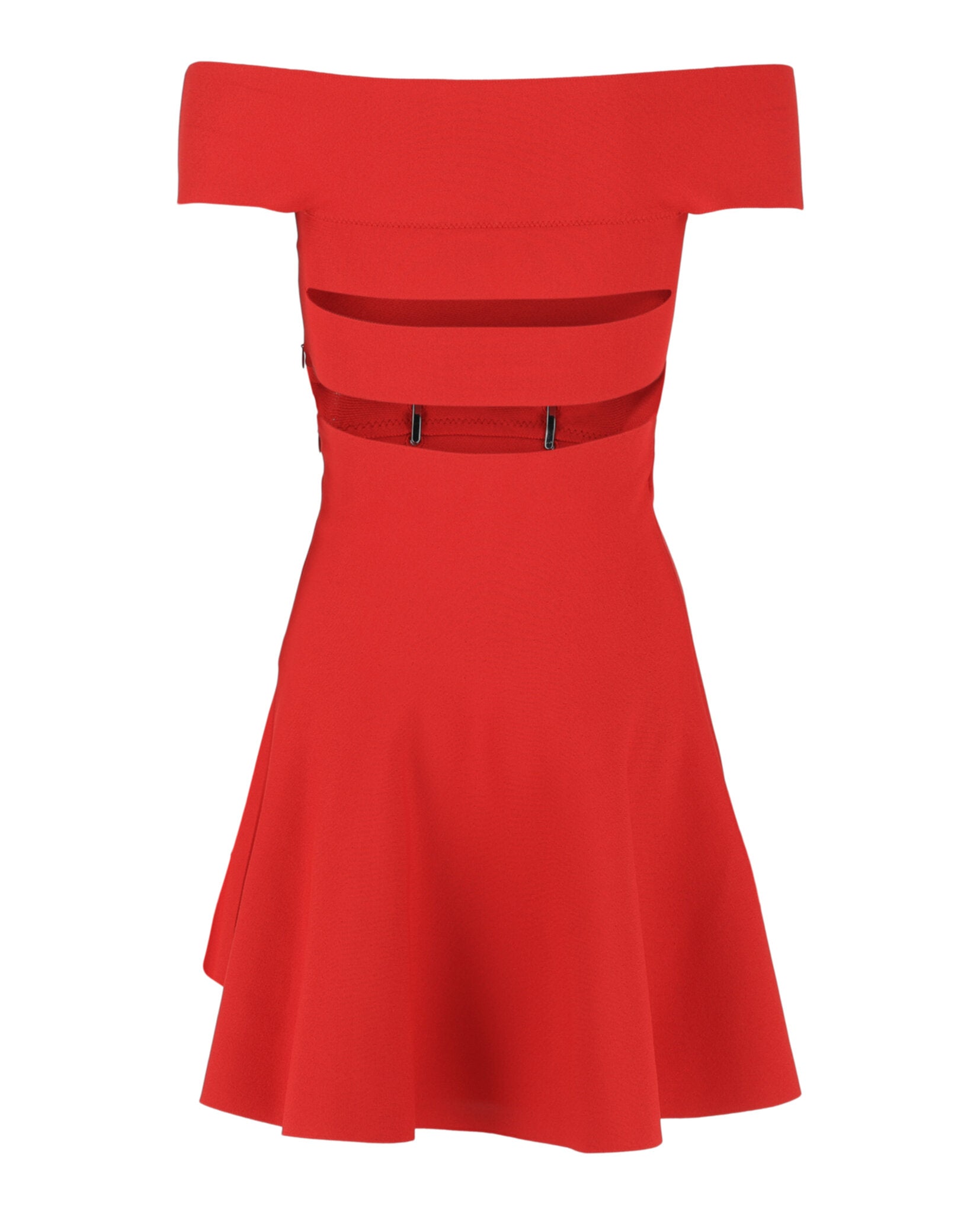 Alexander Mcqueen - Sliced Offshoulder Knit Dress Red for Women - Size M INT