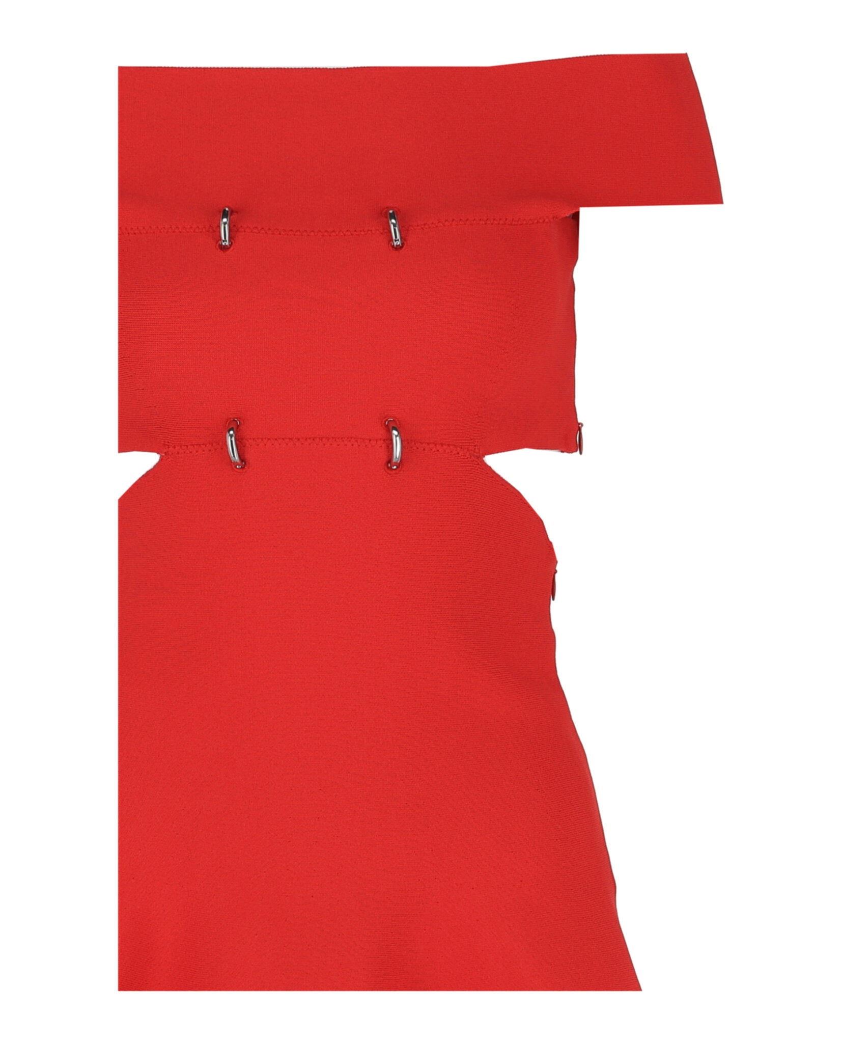 Alexander McQueen Alexander McQueen Womens Off-Shoulder Sliced Mini Dress