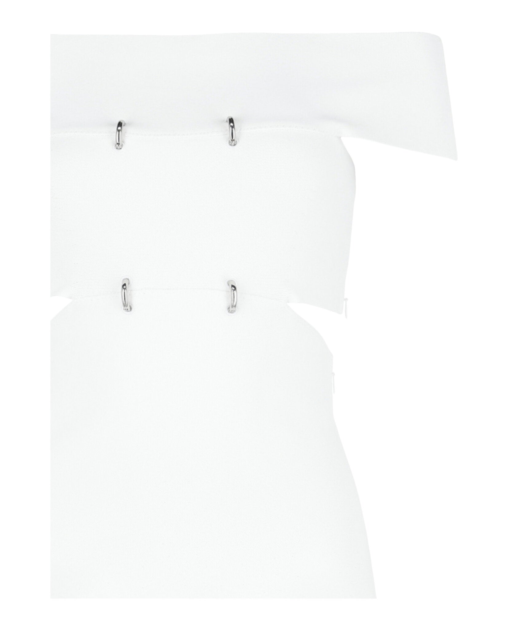 Alexander McQueen Womens Off-The-Shoulder Sliced Mini Dress