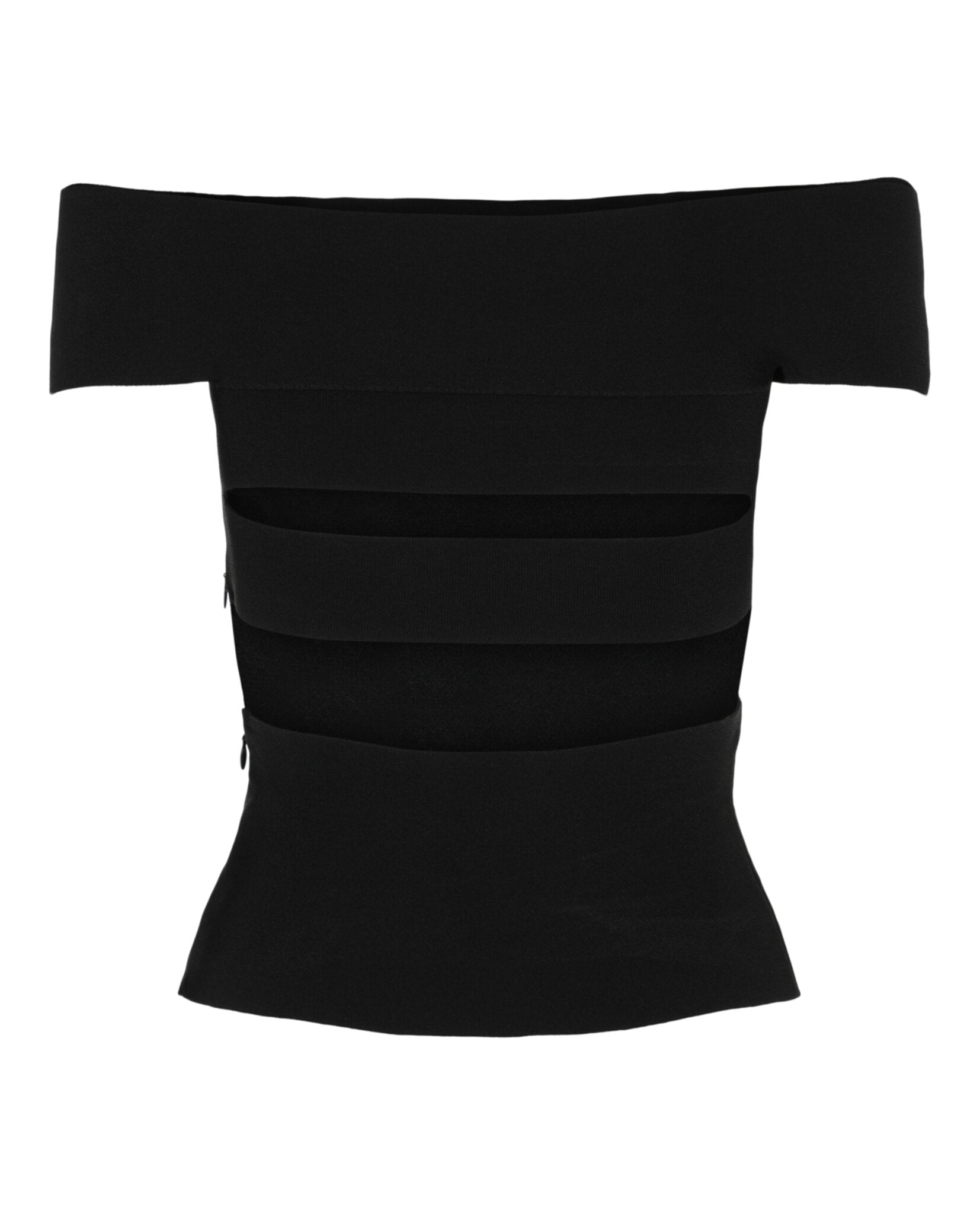 Alexander McQueen Womens Sliced Off-The-Shoulder Top