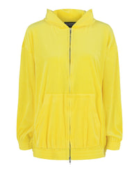 Balenciaga Balenciaga Womens Velvet Zip-Up Hoodie