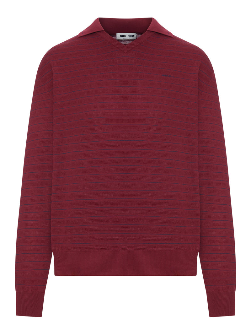 Miu Miu Women V-Neck Cotton Sweater