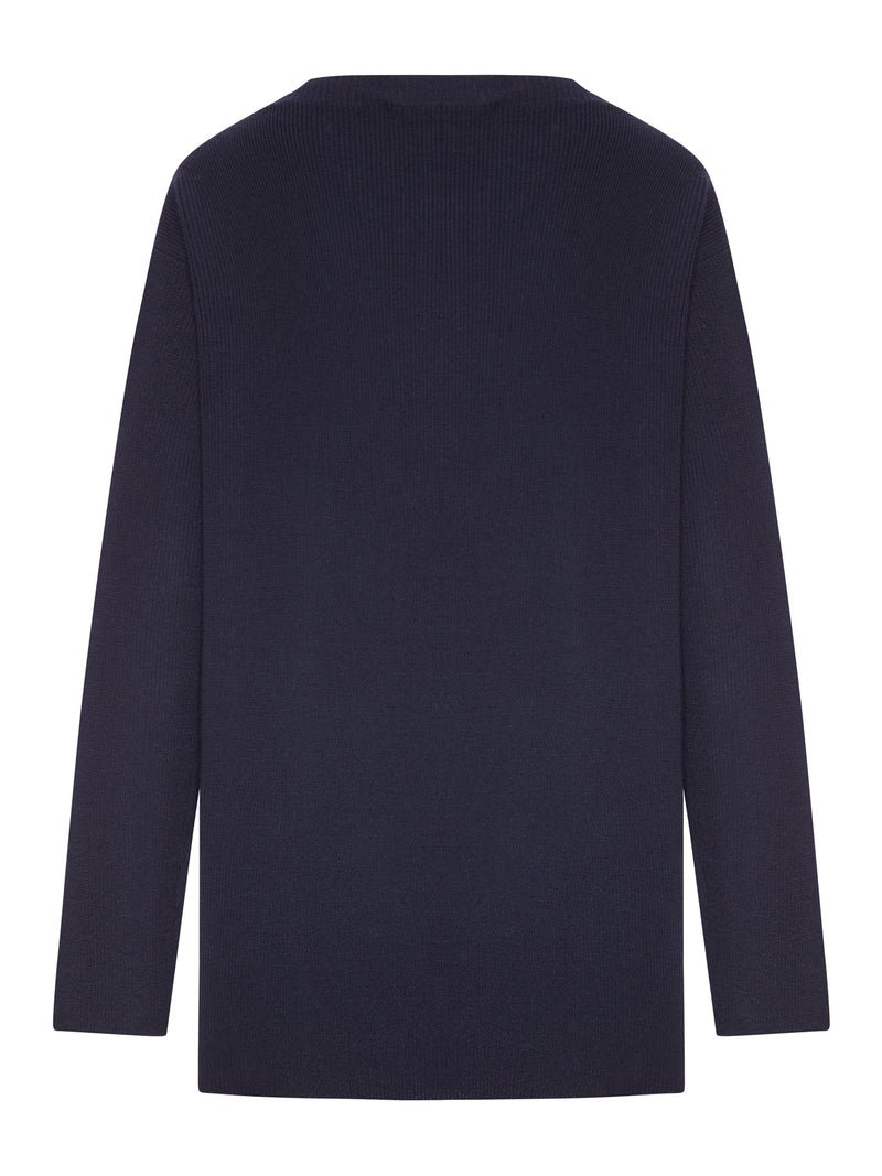 Miu Miu Miu Miu Women Oversized Ribbed Knit Sweater With Logo