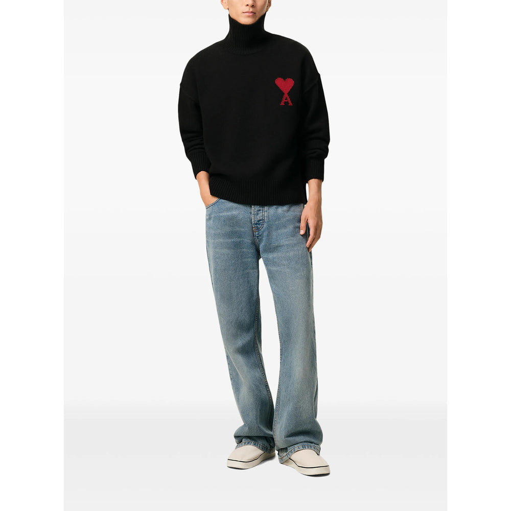 Ami Paris Black Sweaters & Knitwear - Jumpers Men