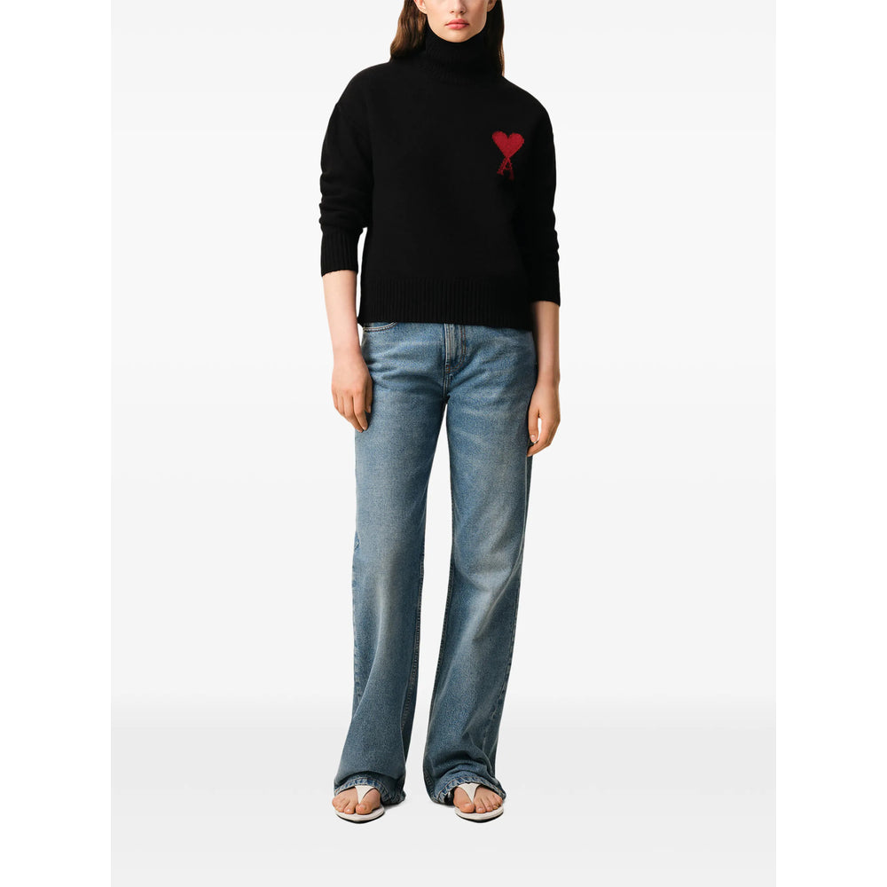 Ami Paris Black Sweaters & Knitwear - Jumpers Men