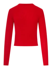 Ganni Ganni Women Wool Cardigan With Embroidered Logo
