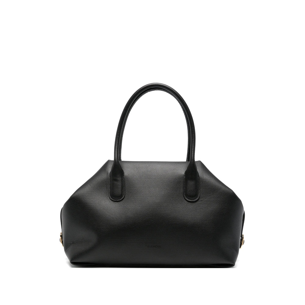 The-Moirè Black Tote Bags Women