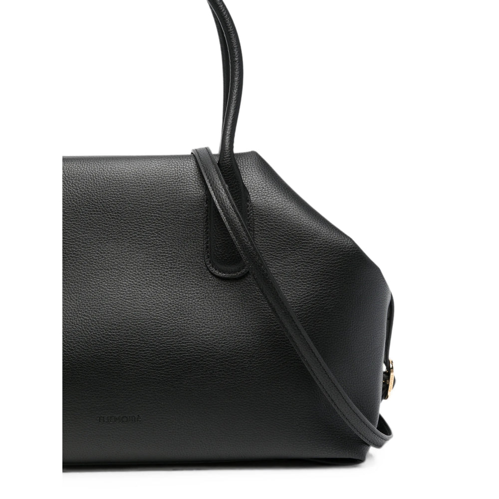The-Moirè Black Tote Bags Women