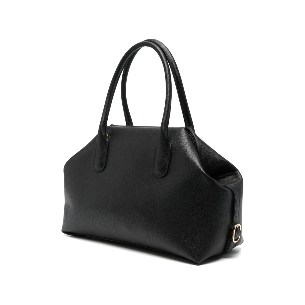 The-Moirè Black Tote Bags Women